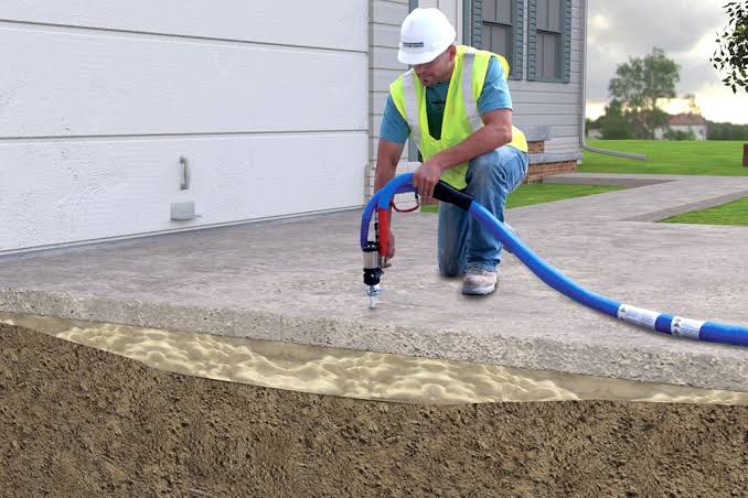 self-leveling concrete patch vs professional slab lifting