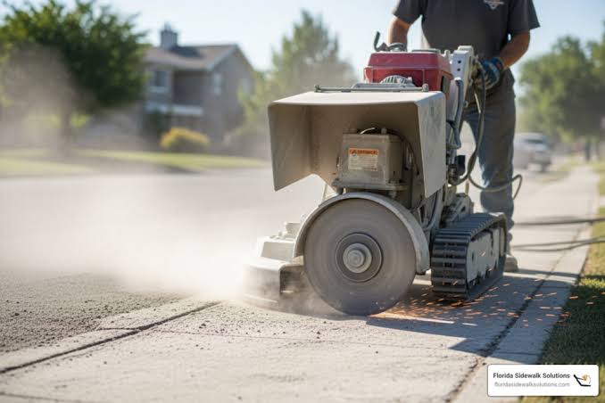 asphalt wedge ramp vs concrete grinding for ADA trip hazard