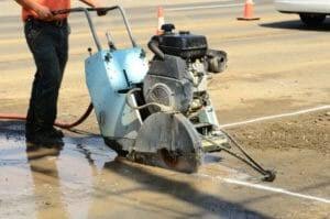 step by step photos of concrete grinding a trip hazard